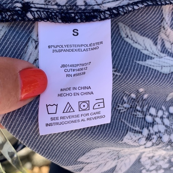 Speechless Juniors Navy/Royal Floral Faux Wrap Dress - Picture 15 of 16